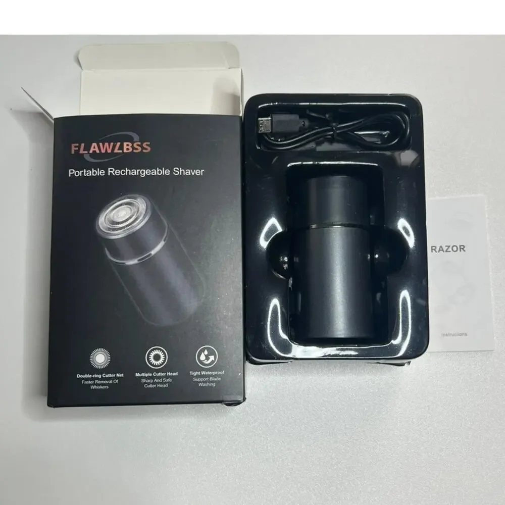 FLAWLBSS PORTABLE UNISEX RECHARGABLE SHAVER NIB